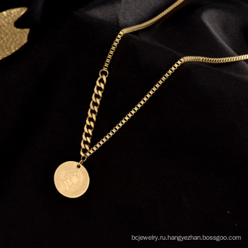 Shangjie Collana OEM 45 см подвесной колье, наполненное золотом, 18к Золотая цепь Колье 316L Ожерелье